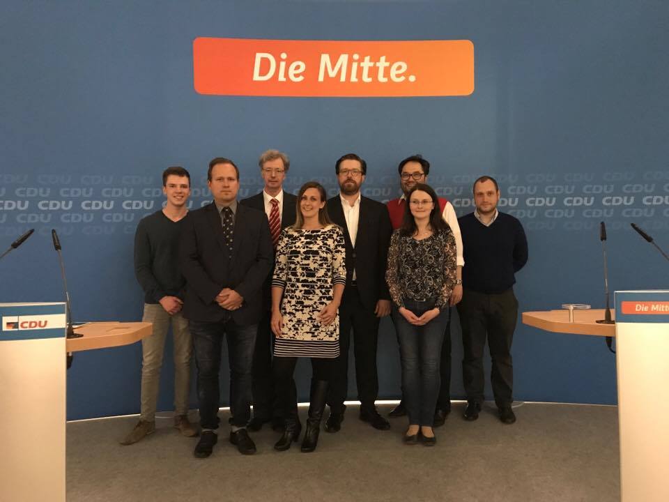 Ein Teil des CDA Kreisvorstands mit dem neuen CDU Kreisvorsitzenden Sven Rissmann, MdA